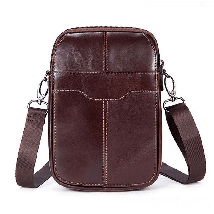 Women Genuine Leather Casual Business Vintage Crossbody Bag - MRSLM