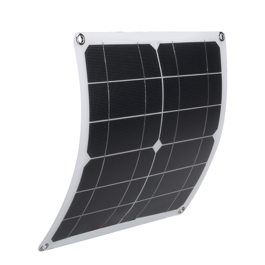 12W Monocrystalline Semi-Flexible Solar Panel 80W Peak Single USB for Camping Boat RV Home - MRSLM