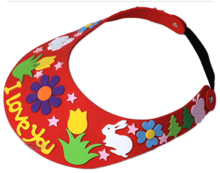 Holiday Handmade DIY Birthday Crown Sun Hat Glasses Eva Making Paste Painting Children Making Material Package - MRSLM