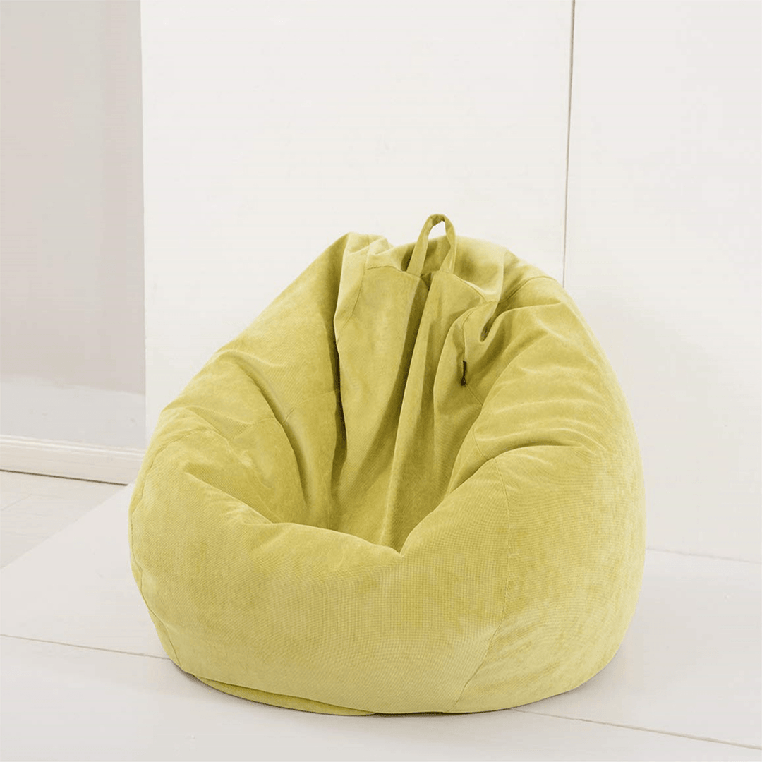 Corduroy Bean Bag Chair 70*80Cm Multicolor Gaming Sofa Cover Indoor Lazy Sofa with Mesh Bag Liner Cover - MRSLM