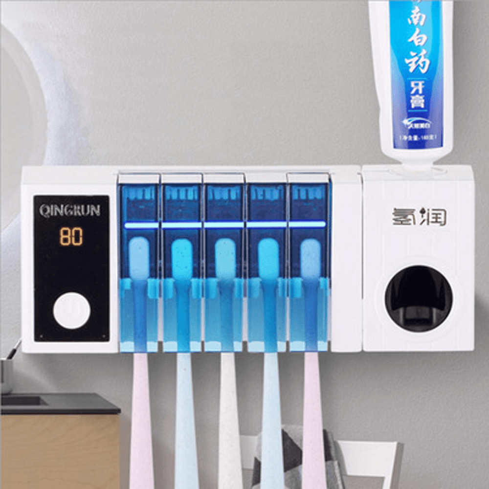Bakeey Multi-Function UV Automatic Toothbrush Toothpaste Storage Rack Applicable for the US EU - MRSLM