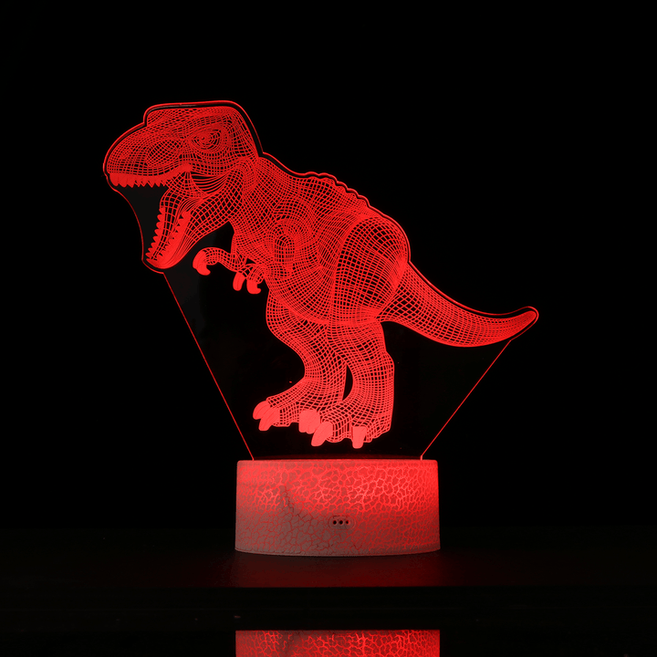 Usb/Battery Powered 3D Children Kids Night Light Lamp Dinosaur Toys Boys 16 Colors Changing LED Remote Control+Base Christmas Decorations Clearance Christmas Lights - MRSLM