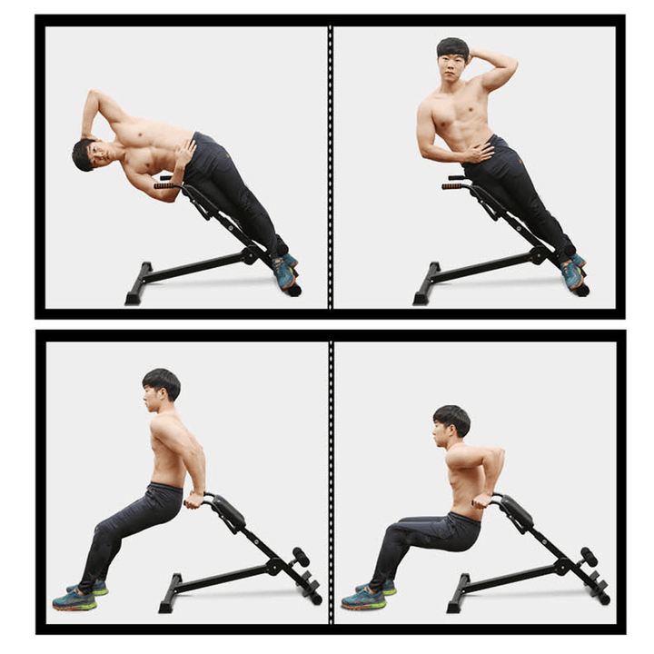Adjustable Roman Chair Training Bench Back Extension Abs Training Gym Fitness Equipment Max Load 150Kg - MRSLM
