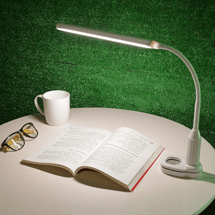 Foldable LED Table Lamp Clip on Eye-Caring Dimmable Touch Table Lamp Stepless Dimming with Memory Function for Office Bedroom Room - MRSLM