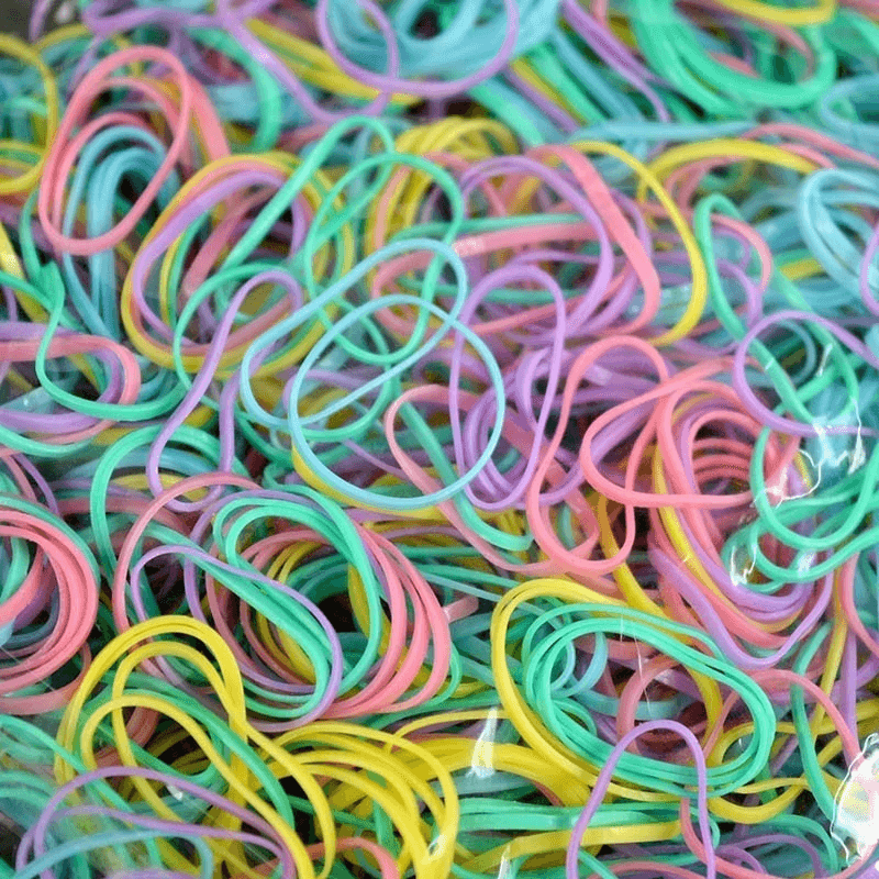 Bulk Pack of 2000 Multicolor Elastic Hair Bands for Adults and Children - Perfect for Braided and Ponytail Hairstyles - MRSLM