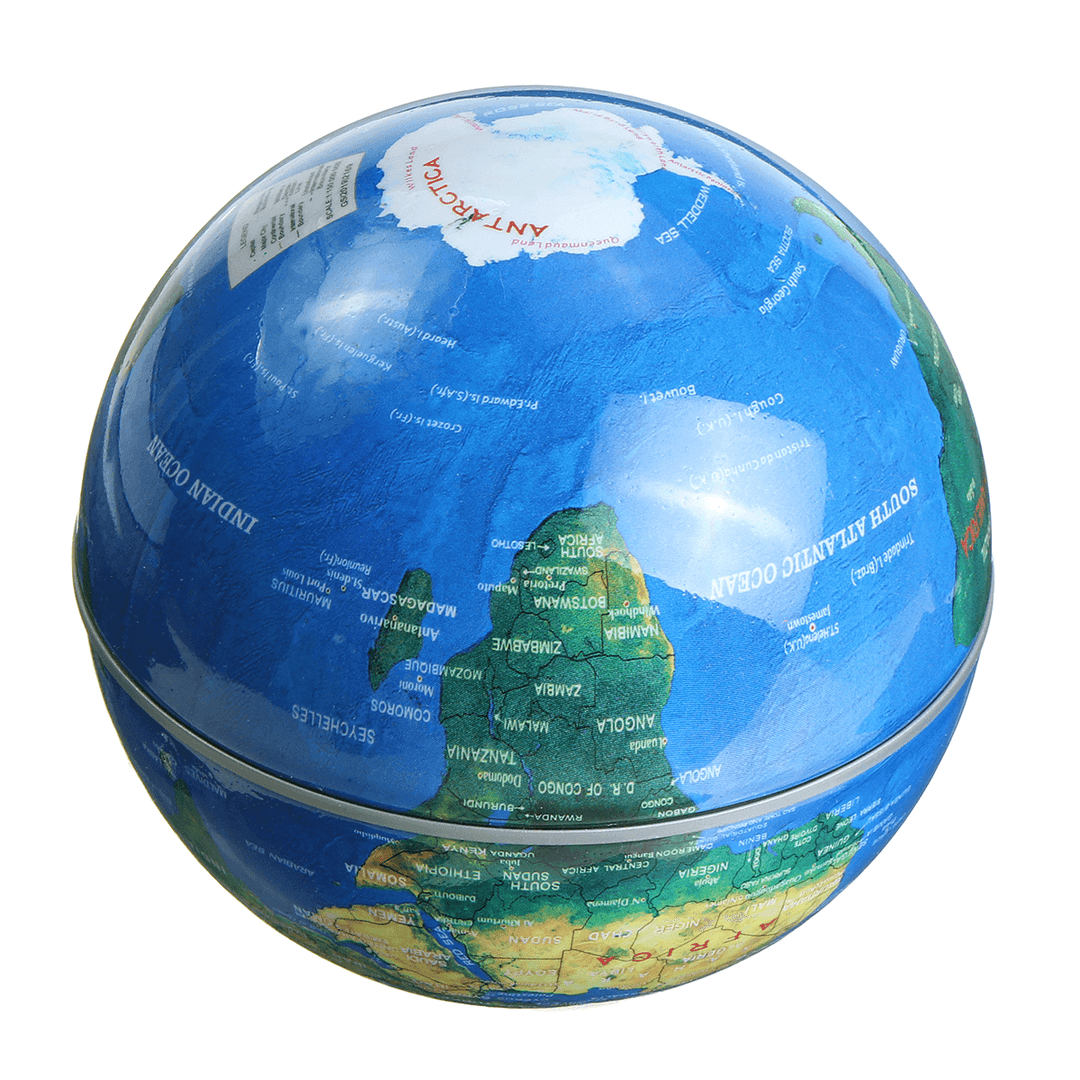 3.5" LED Lamp Magnetic Levitation Floating Globe World Map 110-220V Home Office Desktop Decor - MRSLM