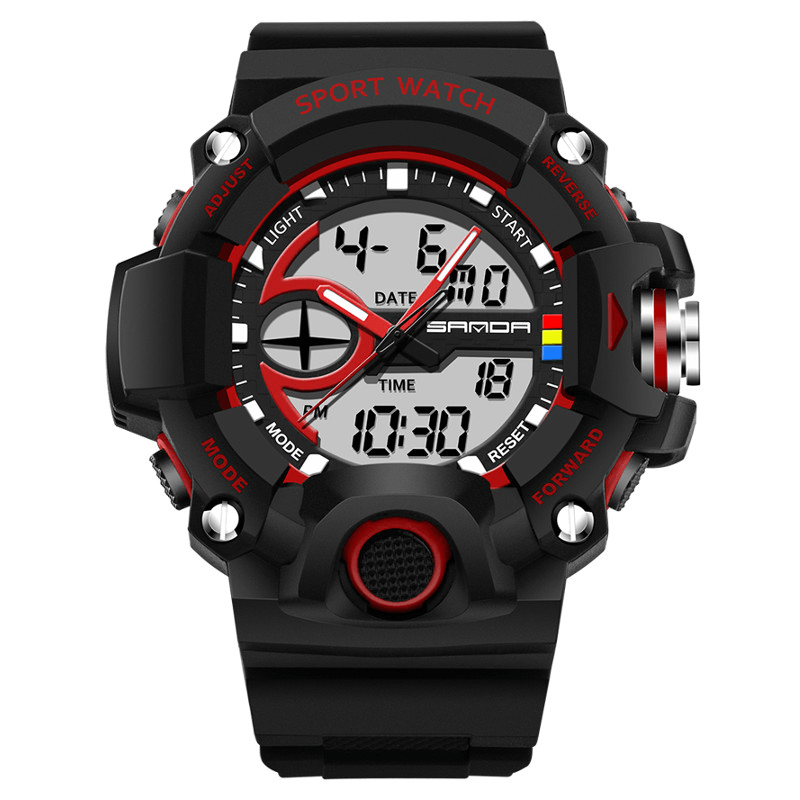 SANDA 715 Dual Display Multi-Function Sport Stopwatch Outdoor Fashion Men Digital Watch - MRSLM
