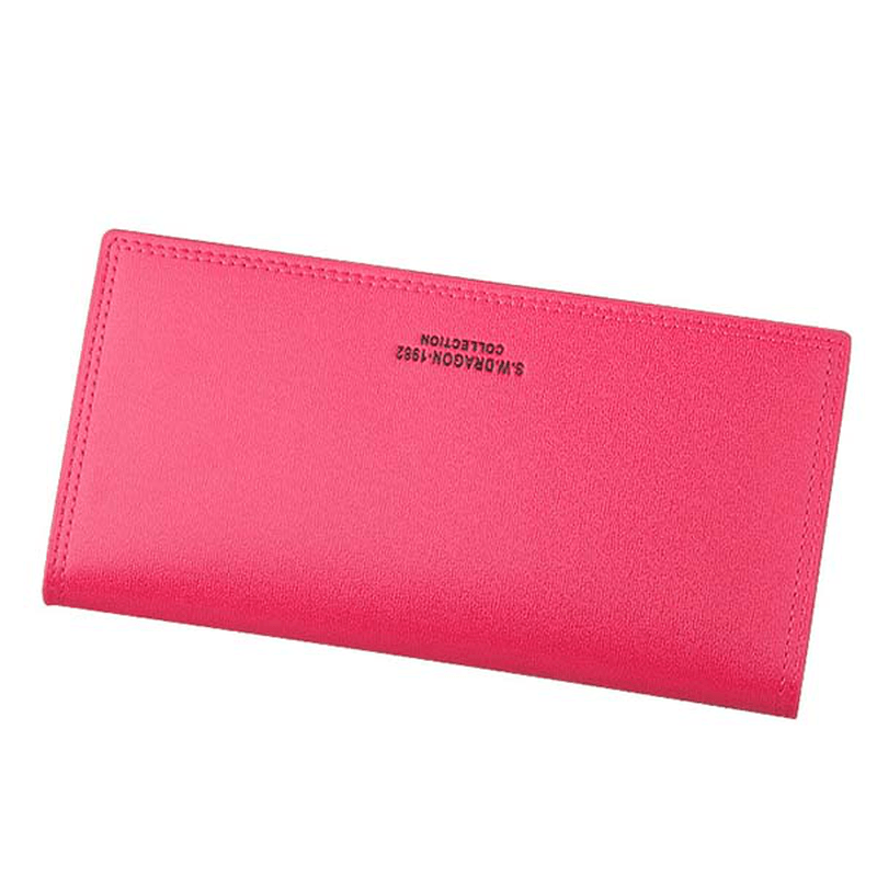 Women Candy Color Long Wallets Casual Purse Card Holder Coin Bags - MRSLM