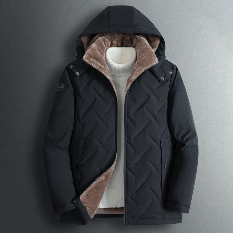 Men'S Stand Collar Detachable Hood Jacket - MRSLM