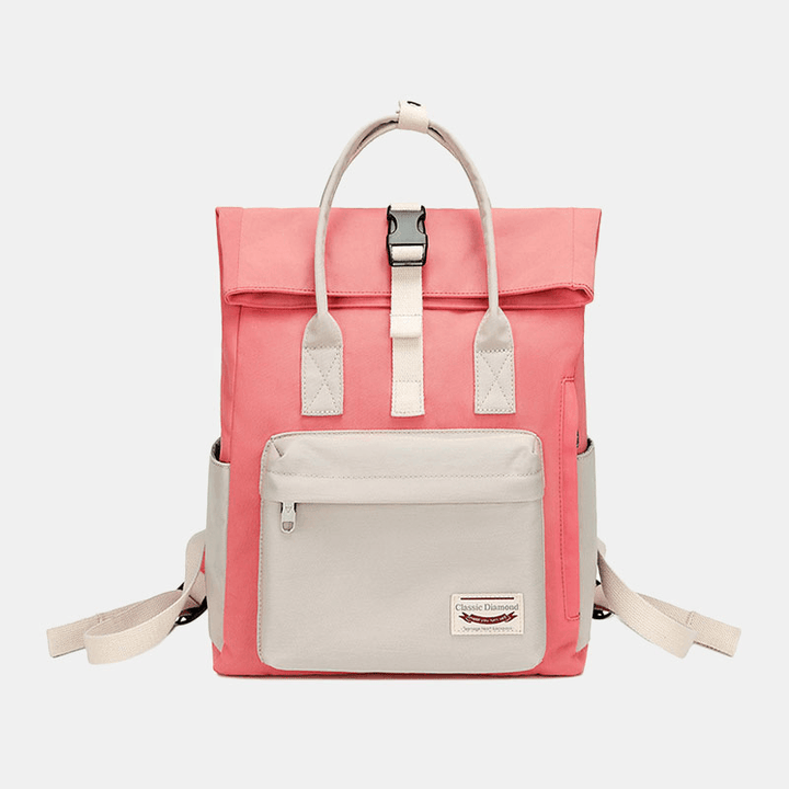 Women Canvas Casual Patchwork Backpack - MRSLM