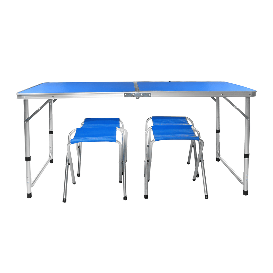 1.2M Blue Folding Table Portable Indoor Outdoor BBQ Picnic Party Camp Tables - MRSLM