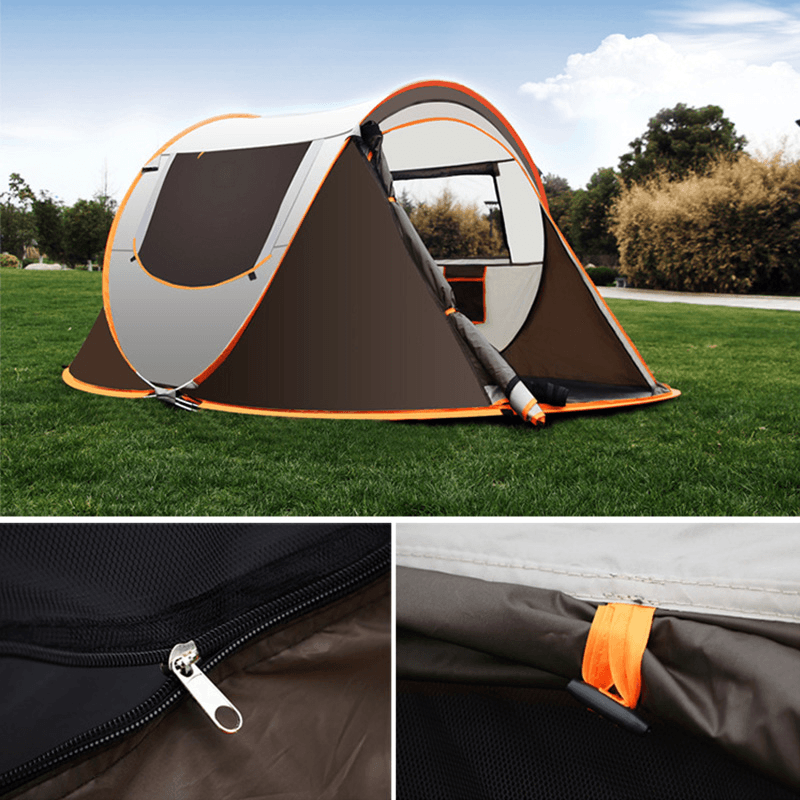 Ipree® Popup Tent for 5-8 Person 3 in 1 Waterproof UV Resistance Large Family Camping Tent Sun Shelters Outdoor 3 Seconds Automatic Setup - MRSLM
