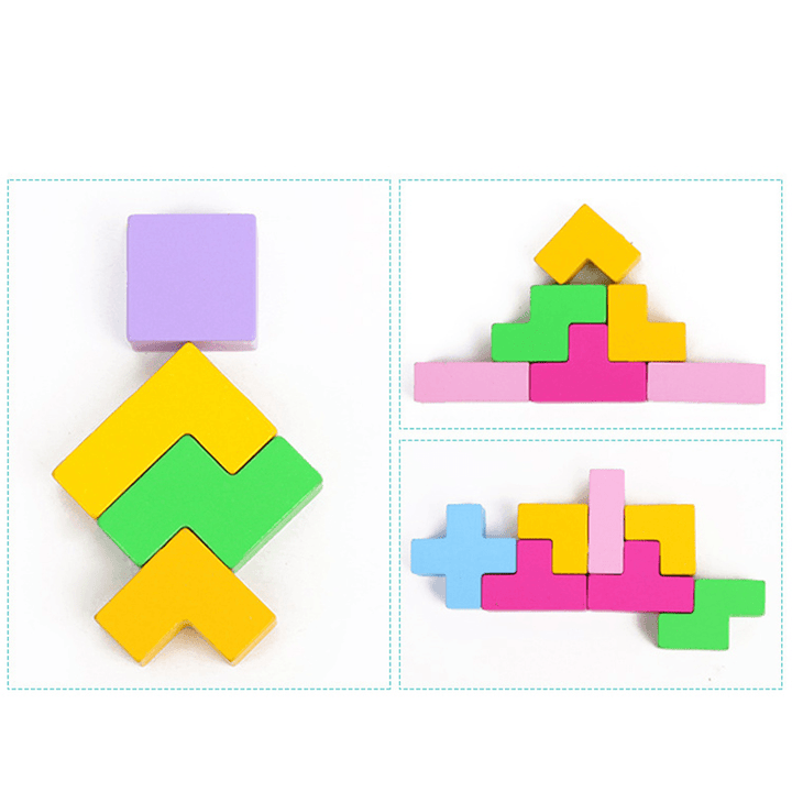 Rainbow Balancing Frame Baby Early Learning Montessori Teaching Aids Wood Blocks Toys - MRSLM