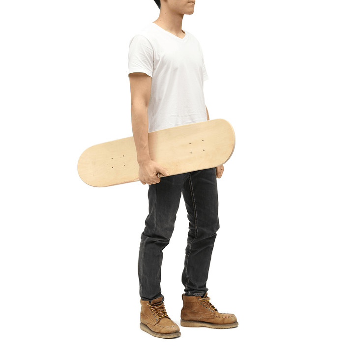 Blank Double Warped Concave Deck Natural Wood Skate Deck DIY Skateboard - MRSLM