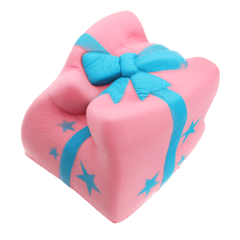 Gift Box Cake Squishy Phone Strap Toy 7.5CM Slow Rising with Original Packaging - MRSLM