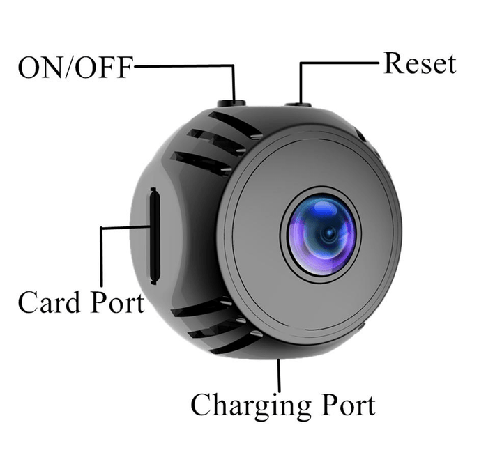 W8 1080P 360° WIFI USB Mini IP Camera Hotspot Connection Infra Night Vision Alarm Push 2 in 1 Wireless Small Recorder Surveillance Camera - MRSLM