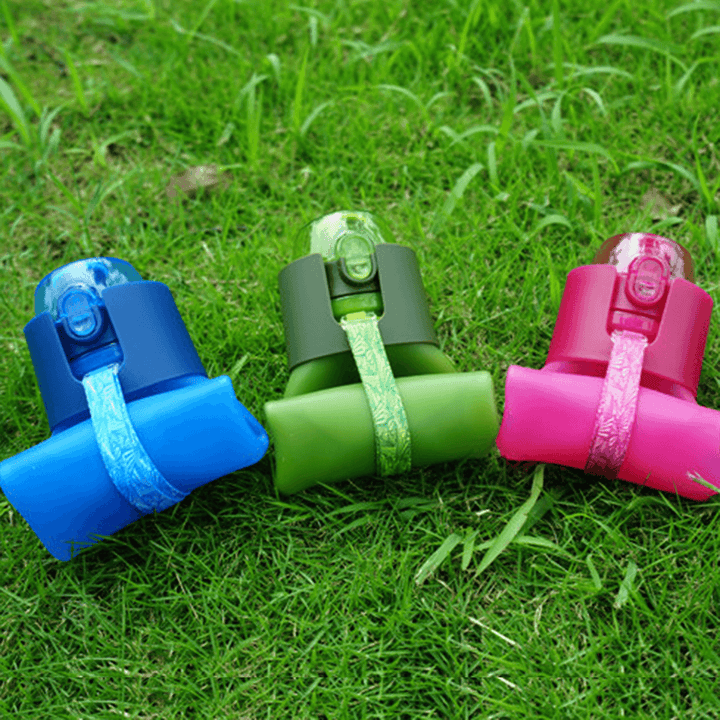 650Ml Silicone Collapsible Sports Water Bottle Folding Drink Water Fitness Riding Running Kettle - MRSLM