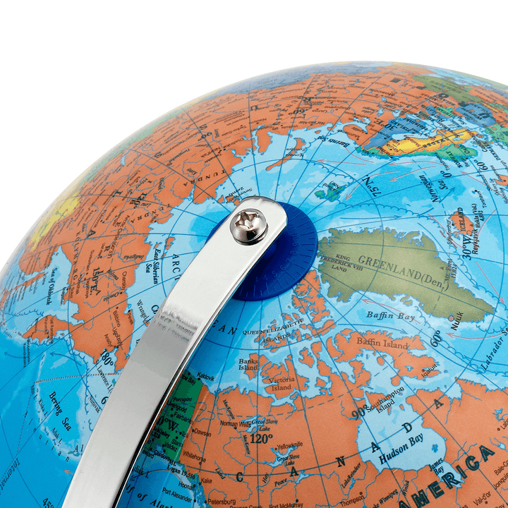 25Cm Stand Rotating World Globe Map Kids Toy School Student Educational Gift - MRSLM
