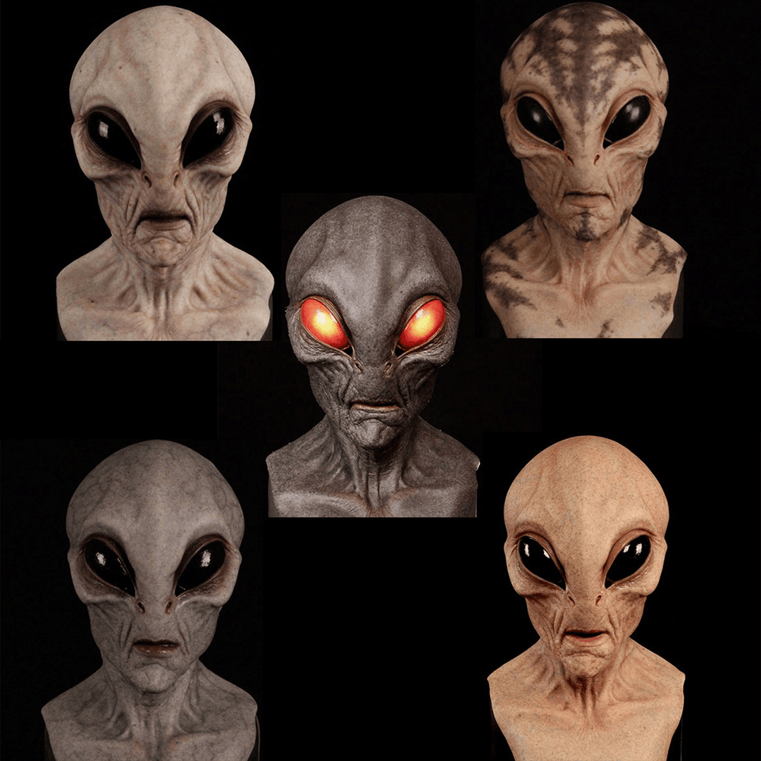 Cosplay Alien UFO Full Face Mask Halloween Party Carnival Props Masquerade - MRSLM