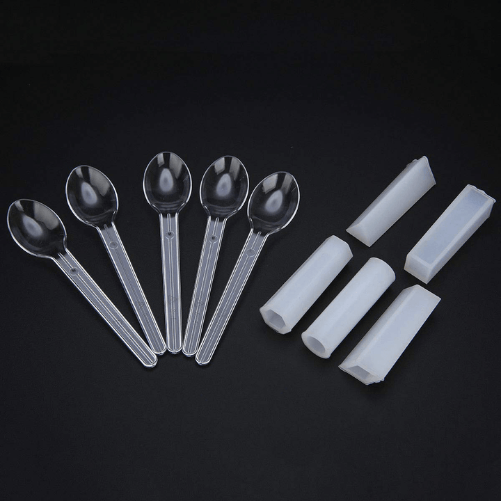 77Pcs/Set Crystal Epoxy Resin Silicone Pendant Casting Mould Kit Transparent Jewelry Making Mold Spoons Cups Sticks for DIY Crafting Decorations - MRSLM