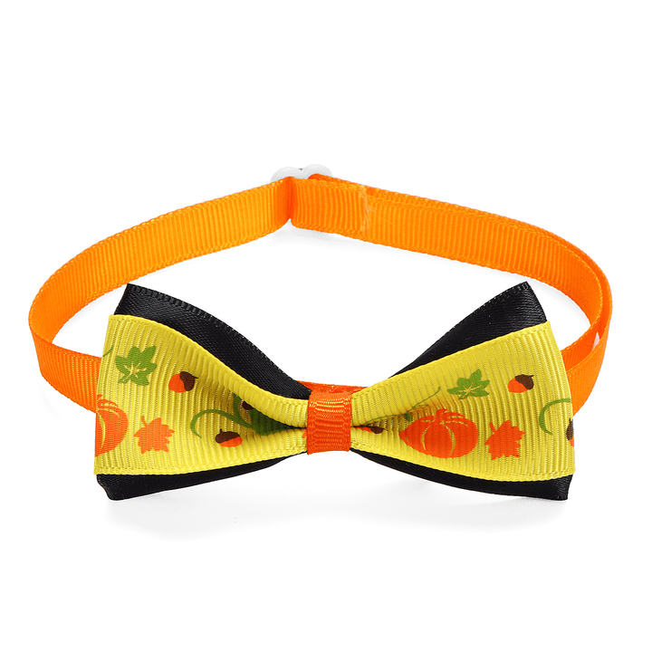 50 Pcs Halloween Decor Pet Puppy Dog Cat Bow Ties Adjustable Collar Necktie Cute Pet Ties - MRSLM