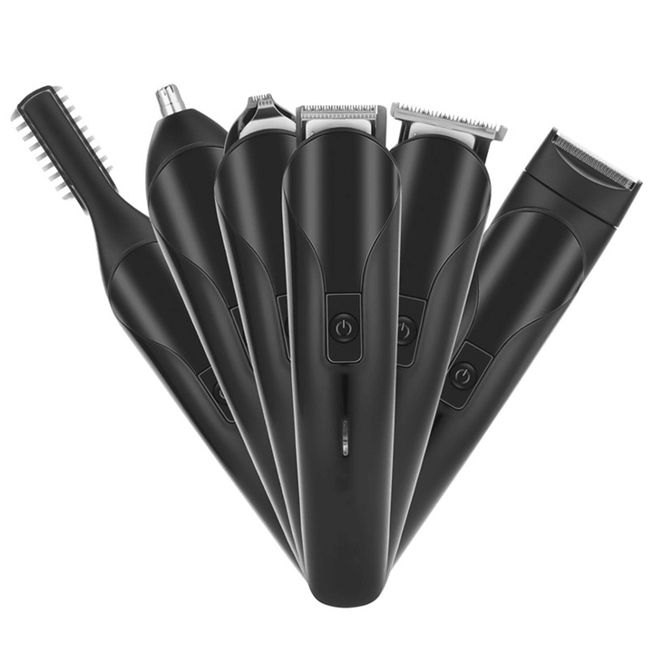 Portable 6 in 1 Multifunctional Hair Clipper Electric Cordless Mini Hair Trimmer Pro Hair Cutting Machine Beard Trimer - EU Plug - MRSLM