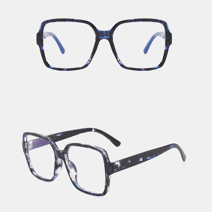 Unisex Square Big Frame Full Frame Anti-Blue Light Brief Glasses - MRSLM