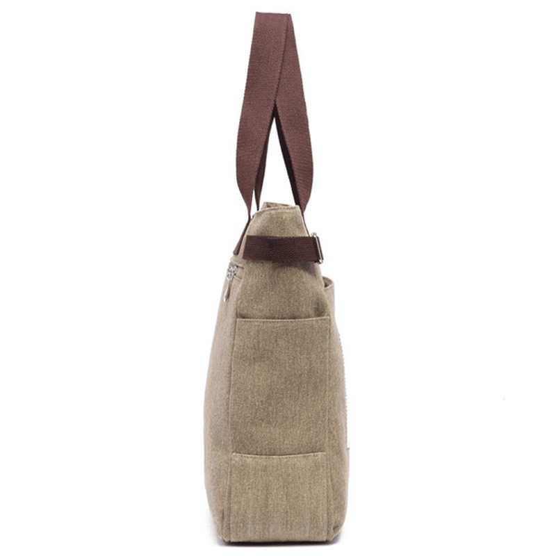 Women Canvas Star Tote Handbags Casual Shoulder Bags Capacity Shopping Bags - MRSLM