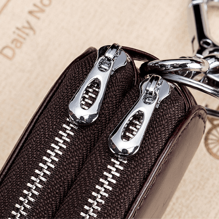 Men Genuine Leather Vintage Car Key Case Bag - MRSLM