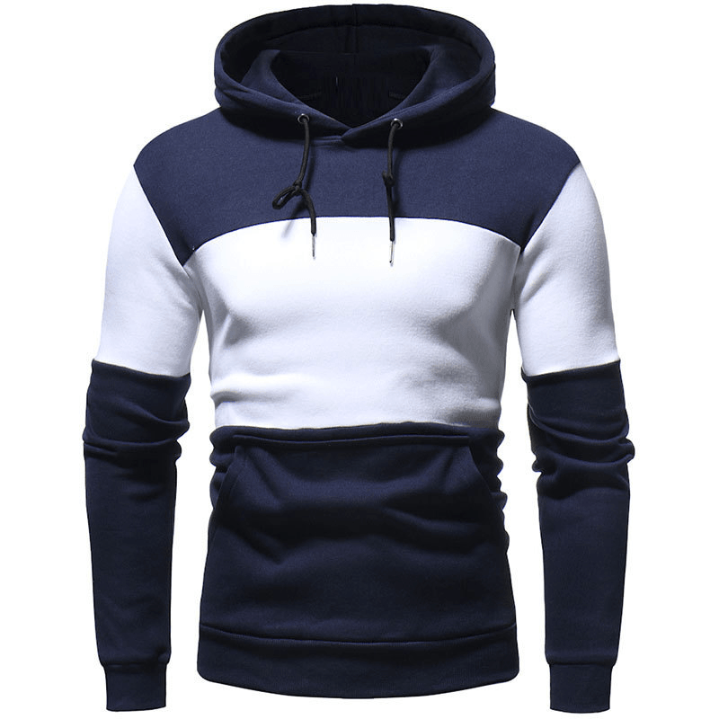Men'S Clothing Splicing Collision Color Large Size Hoodie - MRSLM