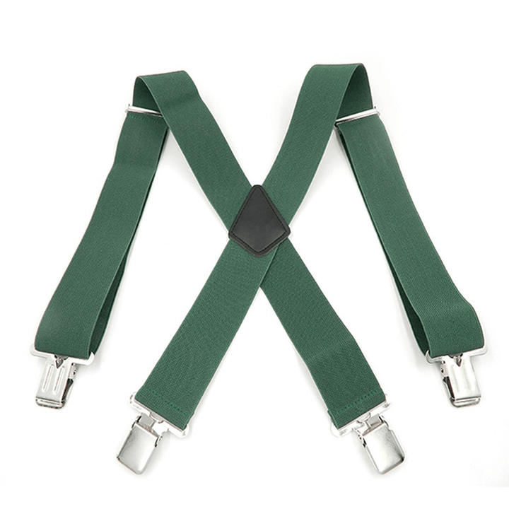 5Cm*125Cm plus Size Clip-On Suspenders Four Clips Adjustable Braces Oversize Braces Belt - MRSLM