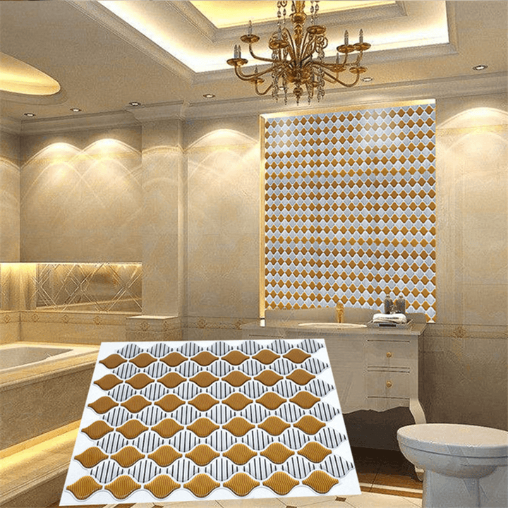 3D Wall Sticker Waterproof Wall Tile Decal Kitchen Home Living Room DIY Decoration 21.3X25Cm - MRSLM