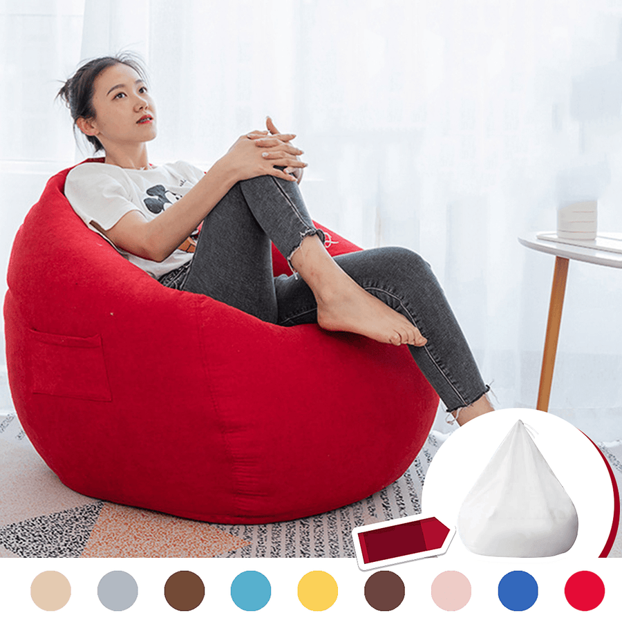 NESLOTH 100*120Cm Soft Bean Bag Chairs Couch Sofa Cover Indoor Lazy Sofa for Adults - MRSLM