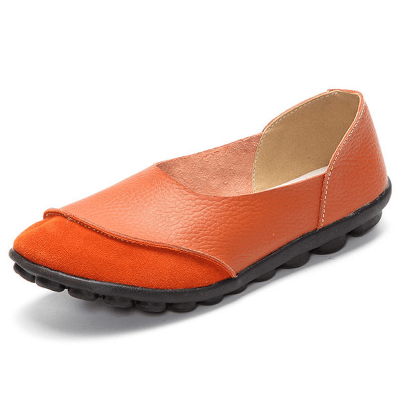 Soft Comfy Slip on Pattern Match Casual Flat Shoes - MRSLM