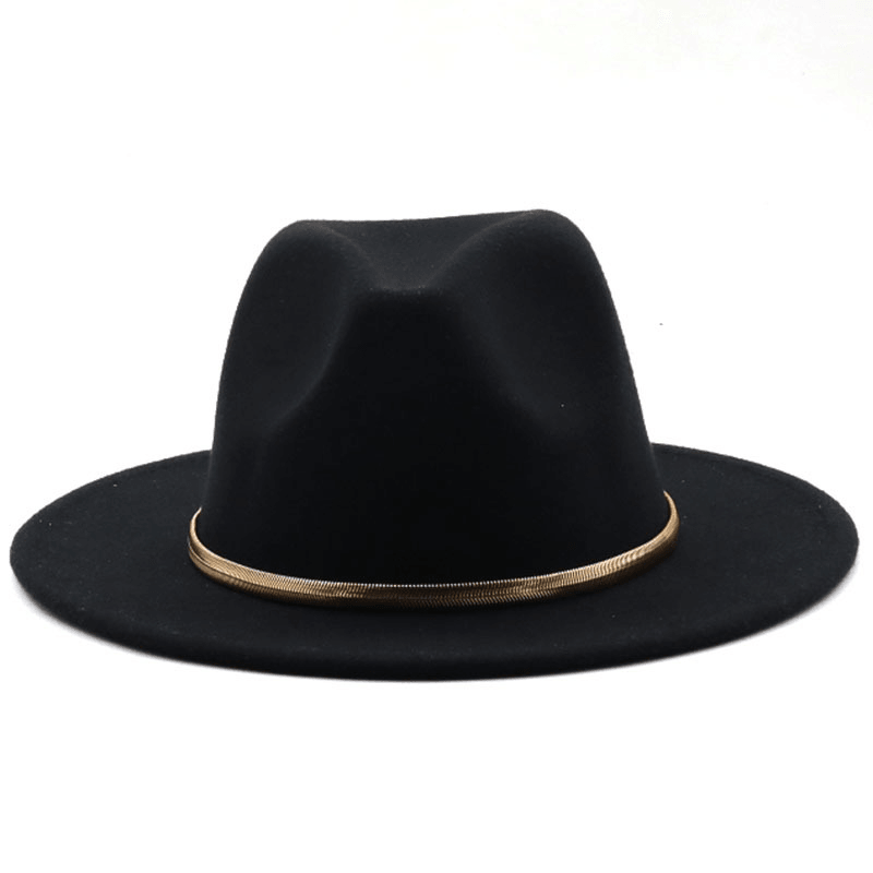 Fashion Autumn and Winter New Men'S and Women'S Woolen Top Hat Jazz - MRSLM