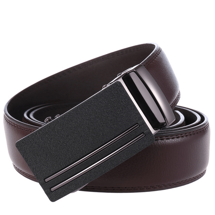 Two-Layer Leather Belt Business Belt Automatic Buckle Belt - MRSLM