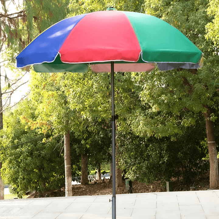 180CM Diameter Outdoor Garden Patio Beach Umbrella Parasol Sun Shade Umbrella UV Sun Protection Shelter - MRSLM