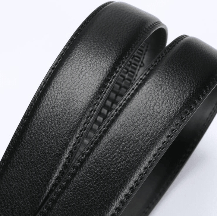 Belt Men'S Belt Leather Automatic Buckle 3.5Cm Belt Body Business Casual Middle-Aged Youth Trousers - MRSLM