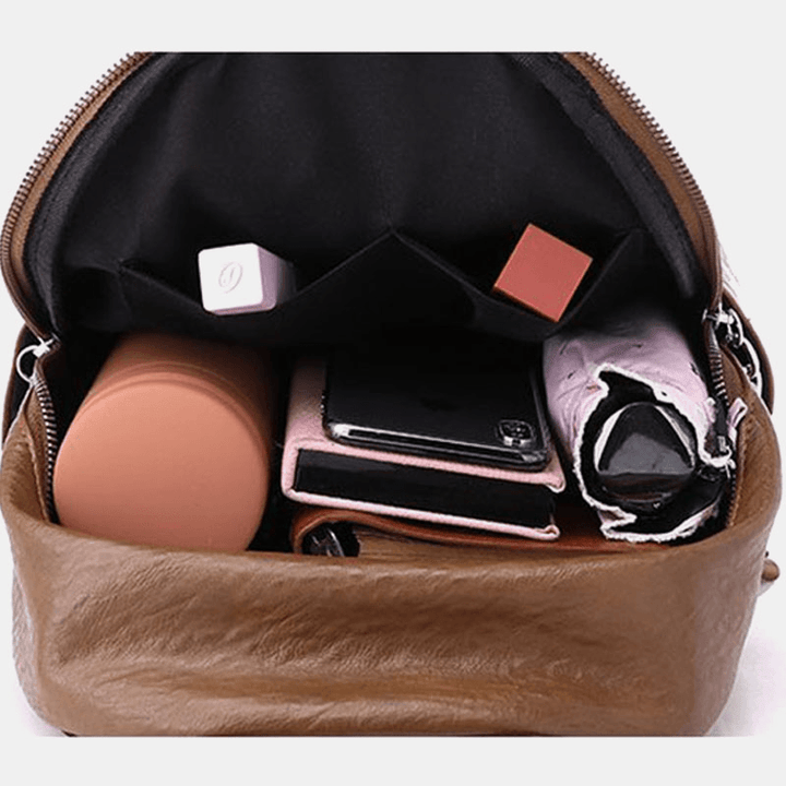 Women Fashion Waterproof Light Weight Anti-Theft Backpack Shoulder Bag with Headphone Port - MRSLM