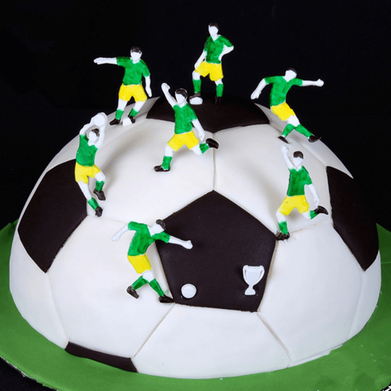 Food Grade Silicone Cake Mold DIY Chocalate Cookies Ice Tray Baking Tool Football Player Shape - MRSLM