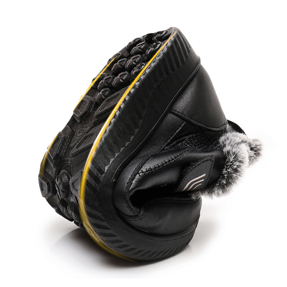 Women Warm Lining Casual Waterproof Hook Loop Cotton Snow Boots - MRSLM