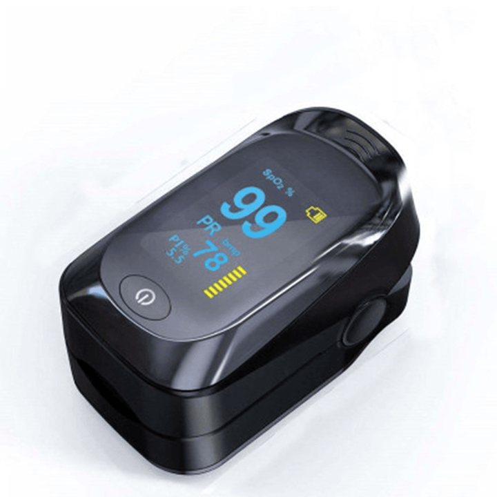 Boxym Finger Pulse Oximeter PI PR SPO2 Monitor OLED Blood Oxygen Saturation Heart Rate Monitor Oxymeters Medical Tool - MRSLM