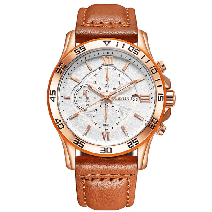 OCHSTIN GQ068A Multi-Function Chronograph Men Wrist Watch Business Style Quartz Watches - MRSLM