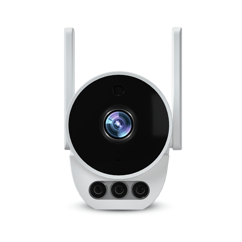 Xiaovv V380 Pro 1V2 CVR Independent Network Camera Suite 1080P HD 360° Horizontal Rotation Camera Dual Antenna Wifi Ad Hoc Wireless Suite for House Indoor Outdoor Safety Monitoring - MRSLM
