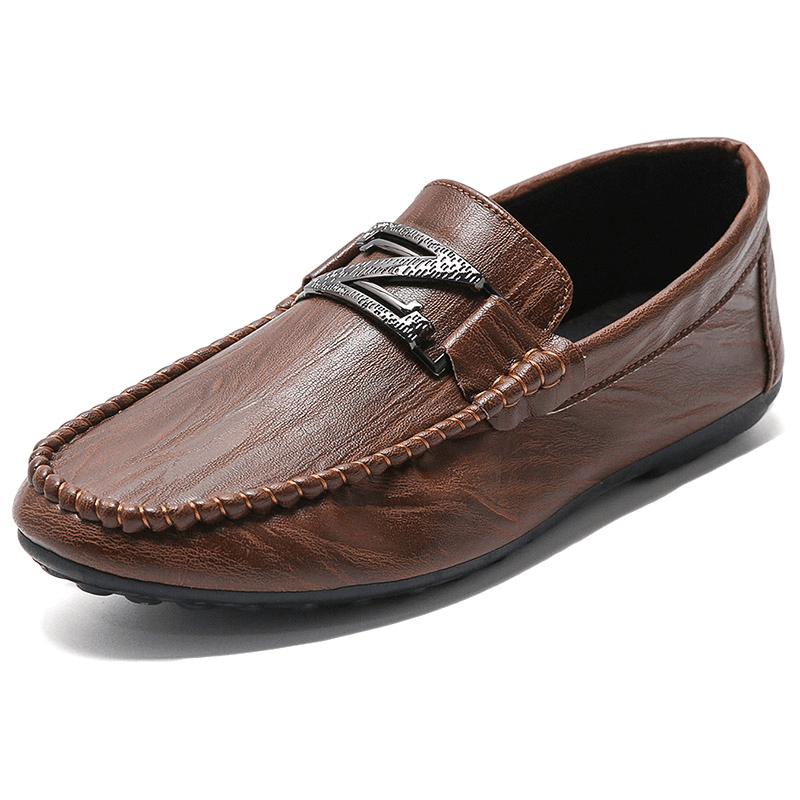 Men Microfiber Leather Breathable Soft Sole Comfy Brief England Style Casual Shoes - MRSLM