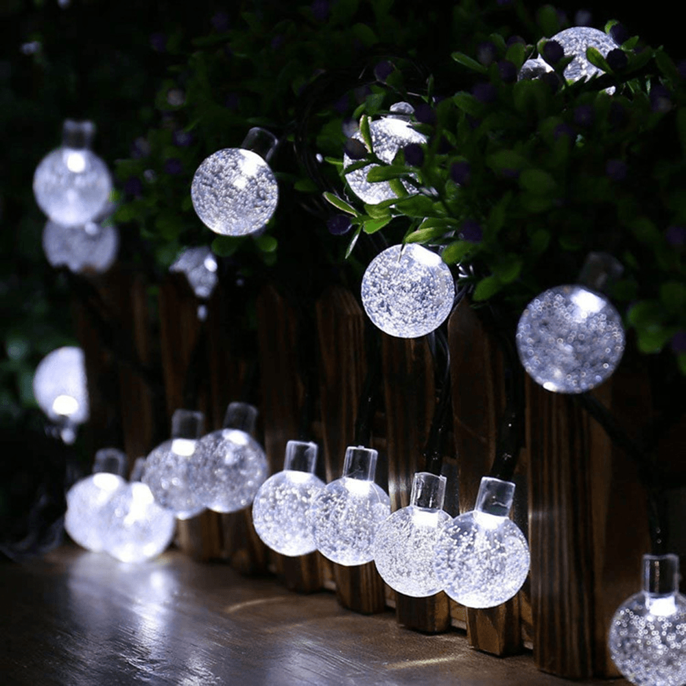 50LED 7M Solar String Lights Outdoor Waterproof 8 Modes Lights Globe for Garden Decoration - MRSLM