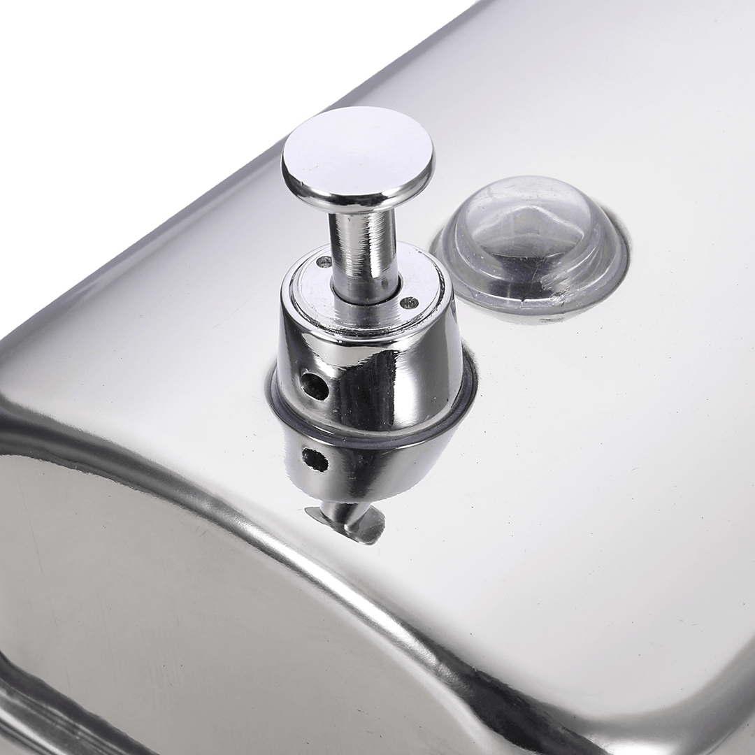 Bathroom Kitchen Stainless Steel Wall Mounted Lotion Pump Soap Shampoo Dispenser - MRSLM