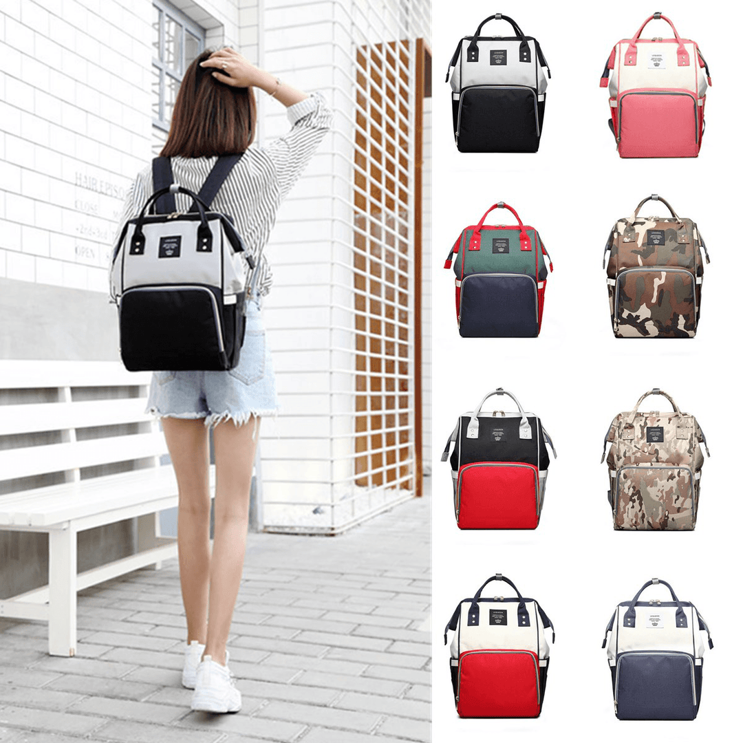 16L Mummy Backpack Baby Nappy Diaper Bag Large Capacity Storage Pouch Outdoor Travel - MRSLM