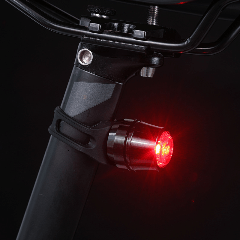 Aluminum Alloy Bike Taillight 2 Modes USB Rechareable IP44 Waterproof Warning LED Night Bike Light Outdoor Cycling - MRSLM