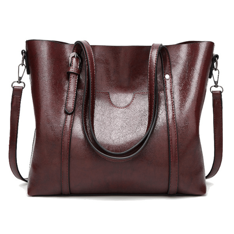 Women Tote Handbags Vintage Front Pocket Shoulder Bag Large Capacity Crossbody Bags - MRSLM